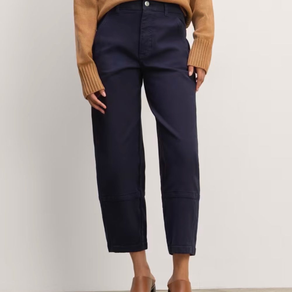 Navy Blue Everlane Utility Barrel Pants